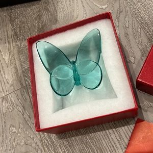 Baccarat papillon butterfly in lucky turquoise